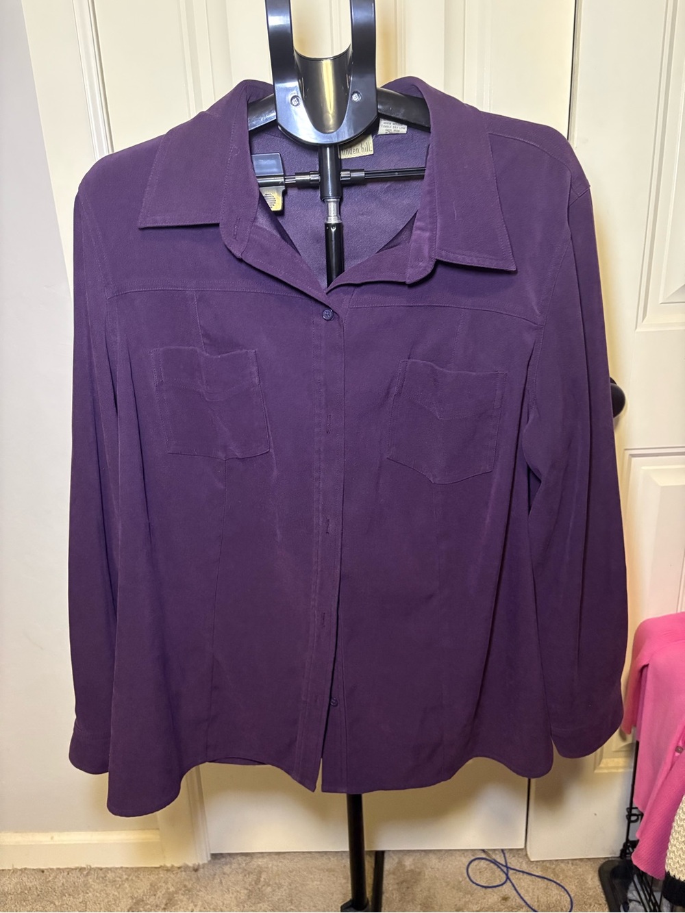 Linden Purple Long-Sleeve Button-Down Shirt